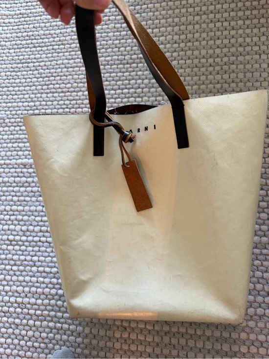 Marni Handbags - Marni brown / white tote bag